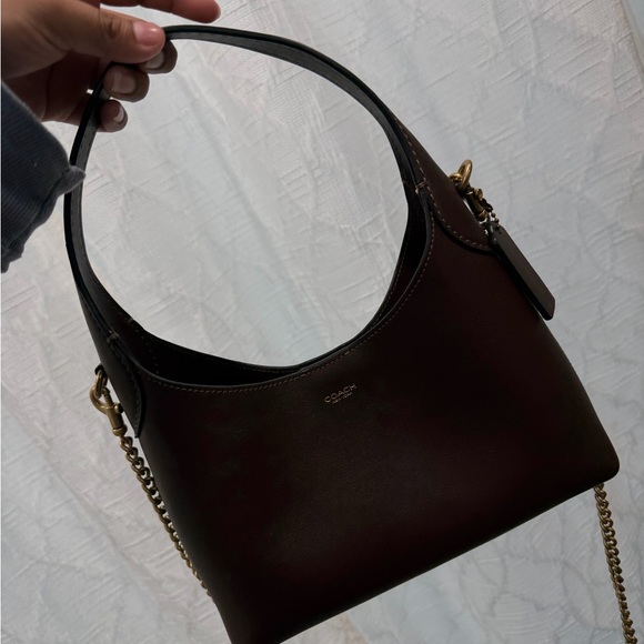 Coach Dark Brown Leather Shoulder Bag - Picture 3 of 3